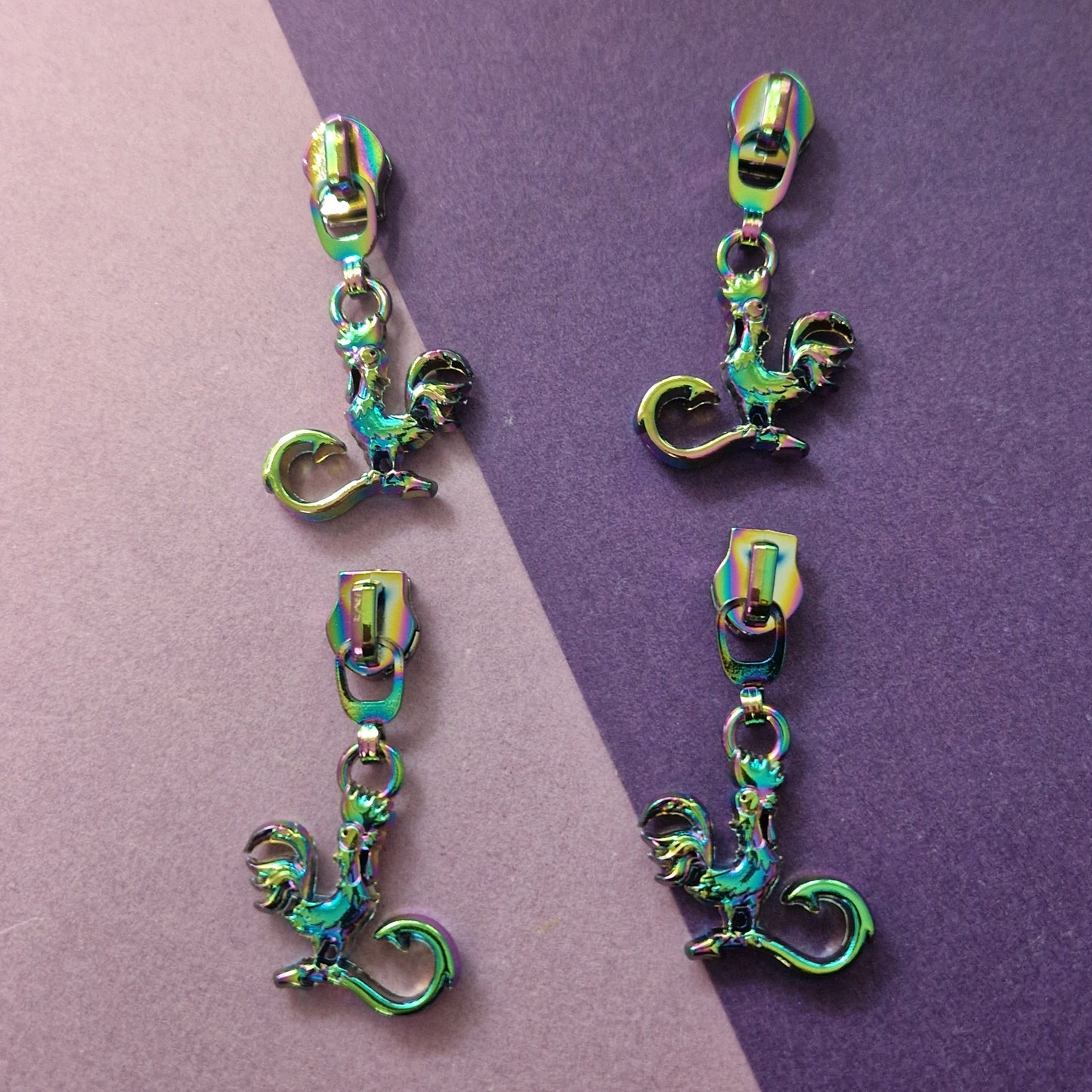 Boat Snack shaped rainbow #5 zipper pull