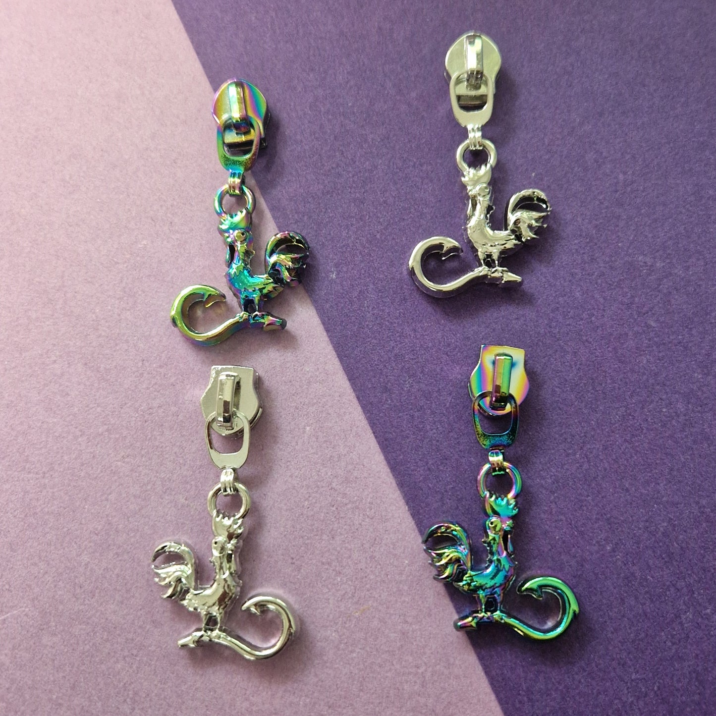 Boat Snack shaped rainbow #5 zipper pull
