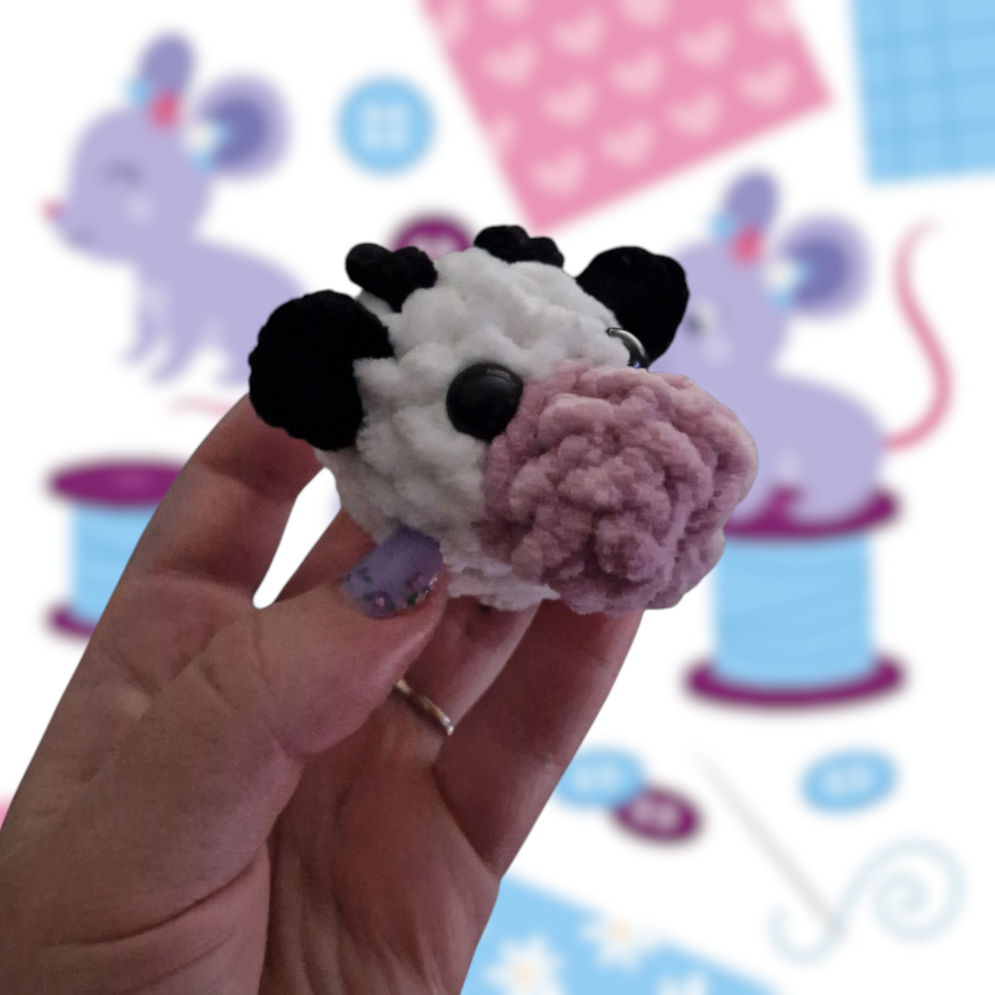 Cow Keyring Digital Crochet Pattern