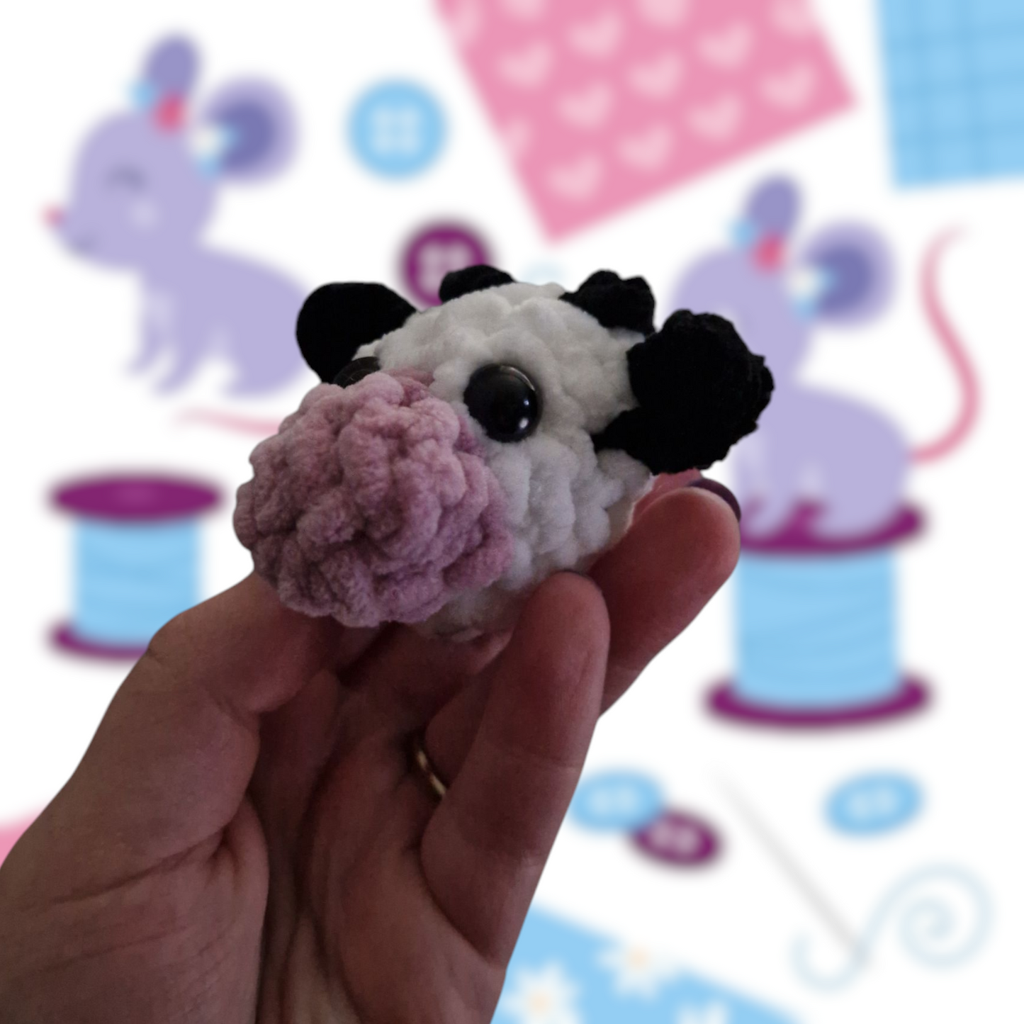 Cow Keyring Digital Crochet Pattern