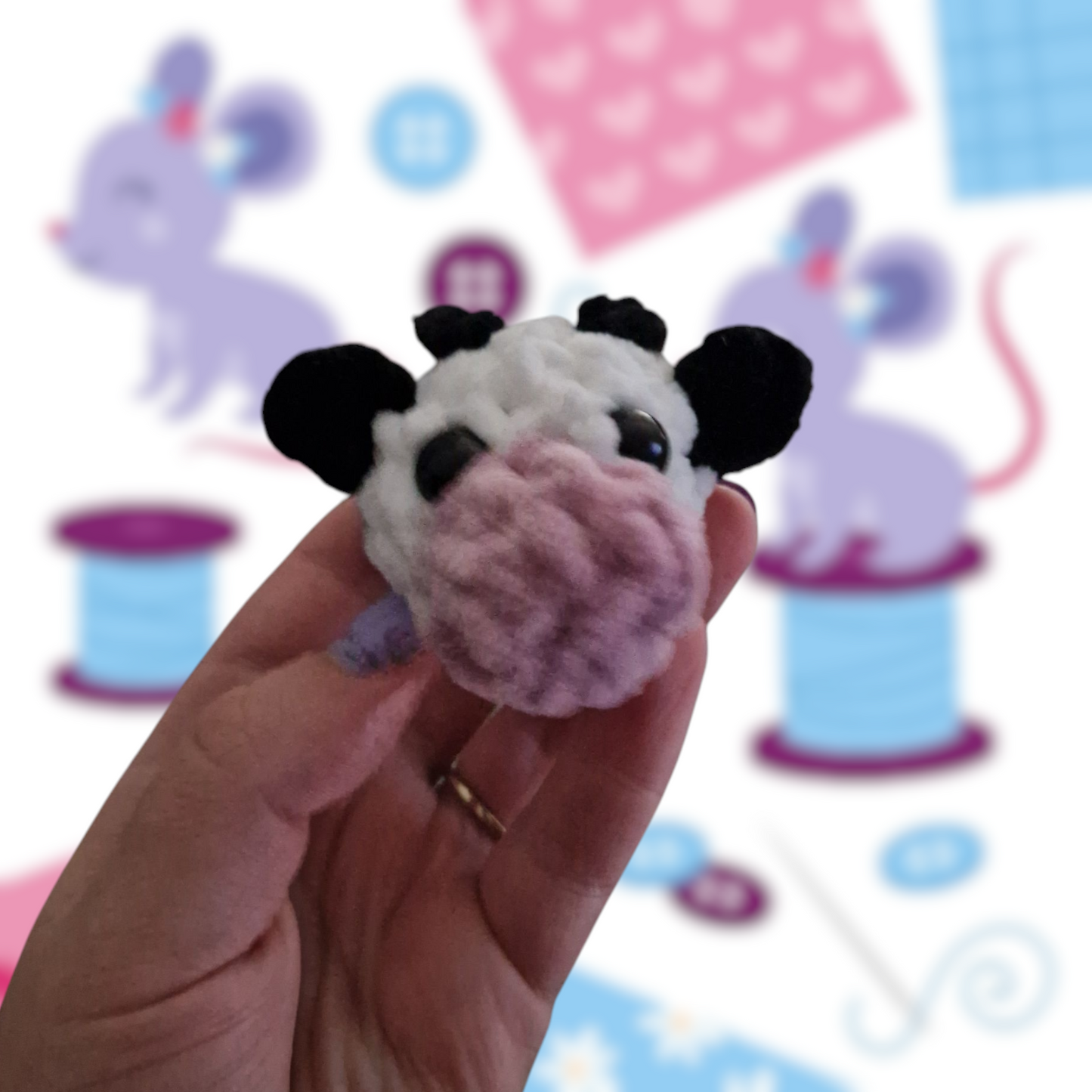 Cow Keyring Digital Crochet Pattern