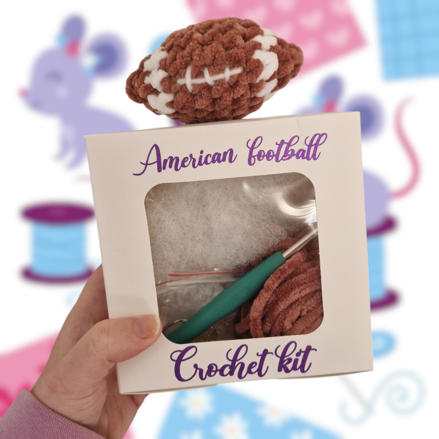 Football keyring crochet craft kit