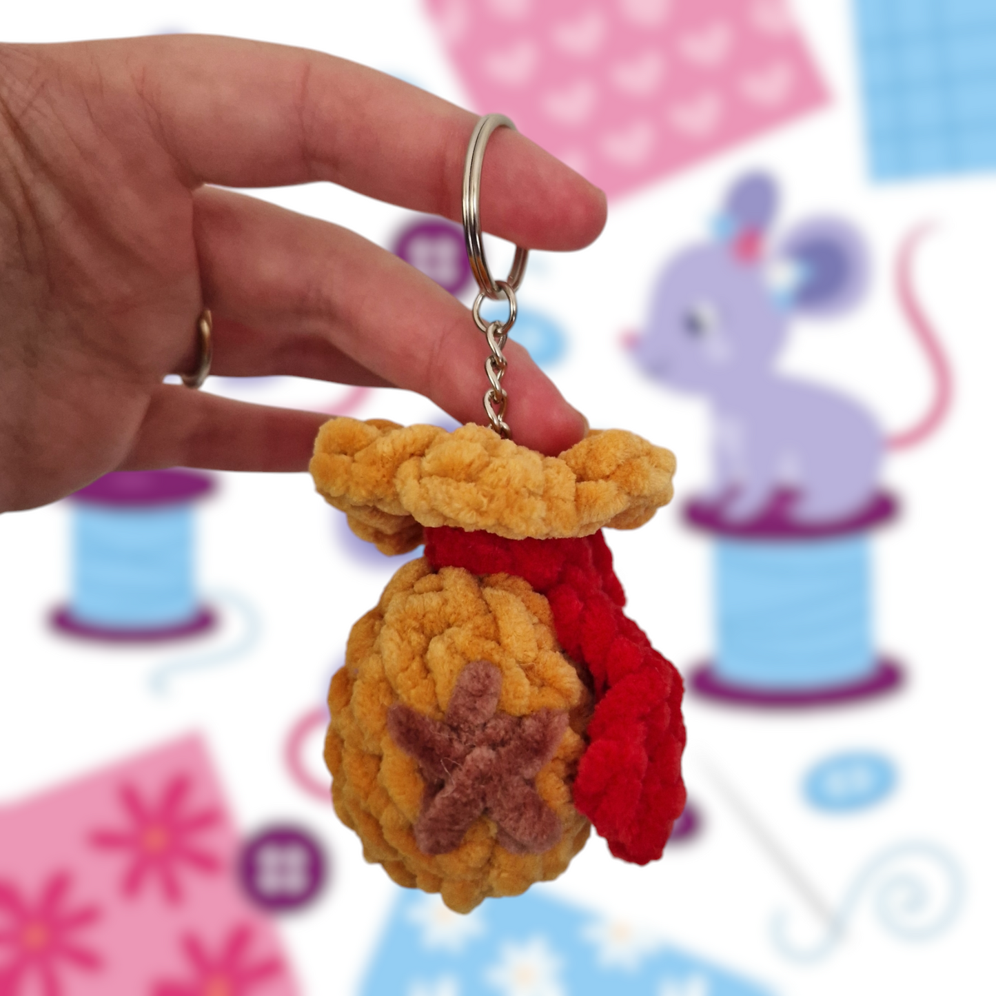 Bell Bag keyring crochet craft kit