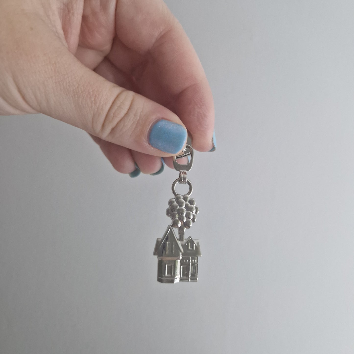 PREORDER Balloon House shaped silver or rainbow #5 zipper pull