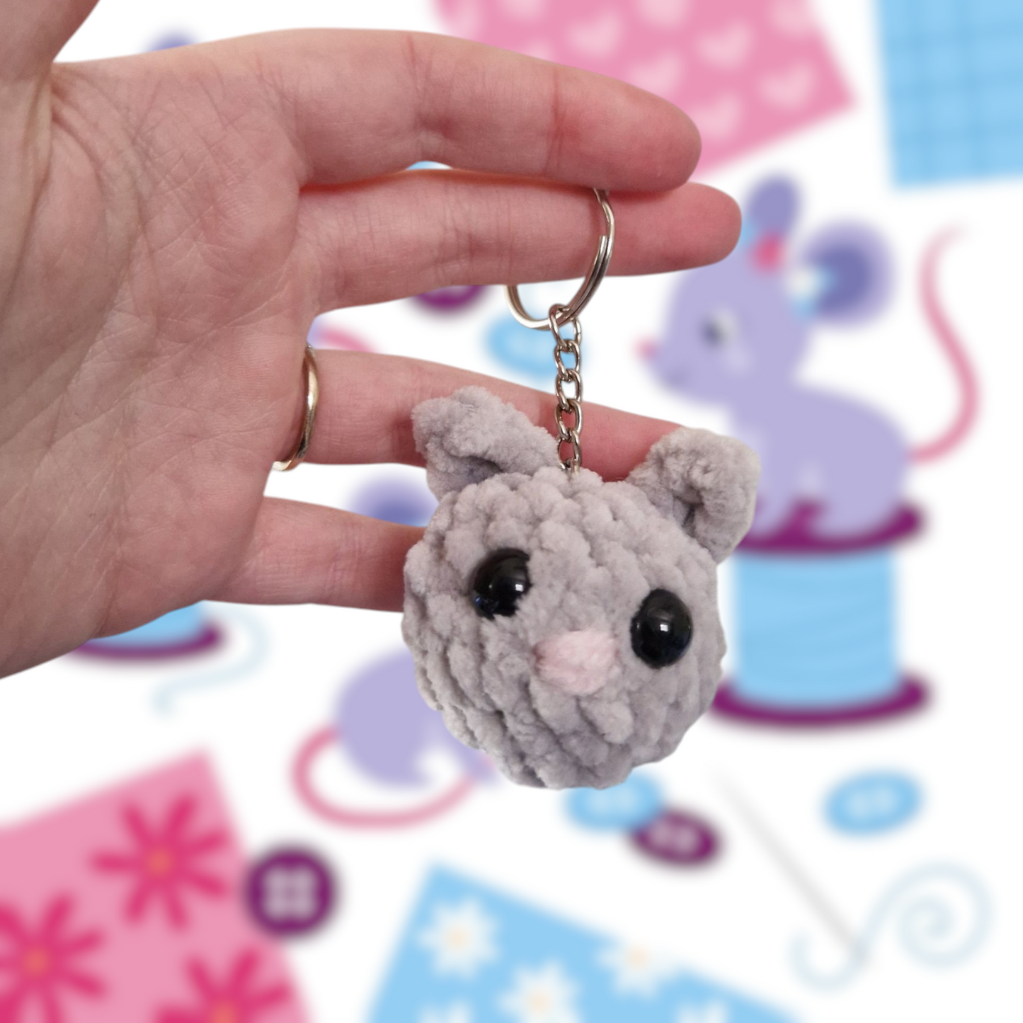 Cat Keyring Digital Crochet Pattern