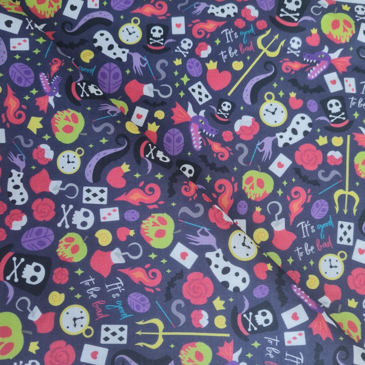 Villains 100% cotton fabric - fat quarter or metre