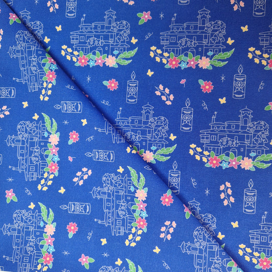 Floral Casita 100% cotton fabric - fat quarter or metre