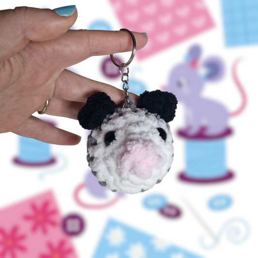 Opossum Keyring Digital Crochet Pattern