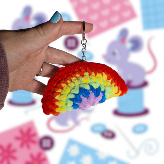 Rainbow Keyring Digital Crochet Pattern