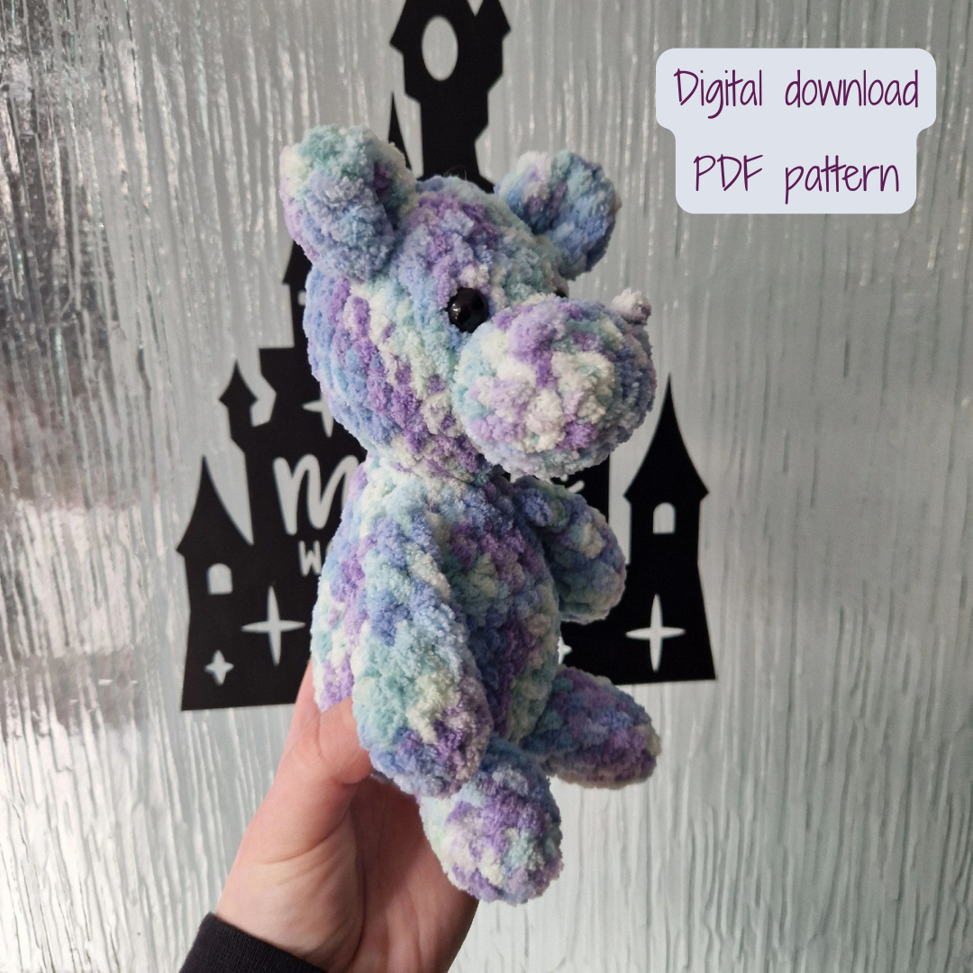 Hippo Digital Crochet Pattern