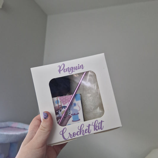 Penguin keyring crochet craft kit